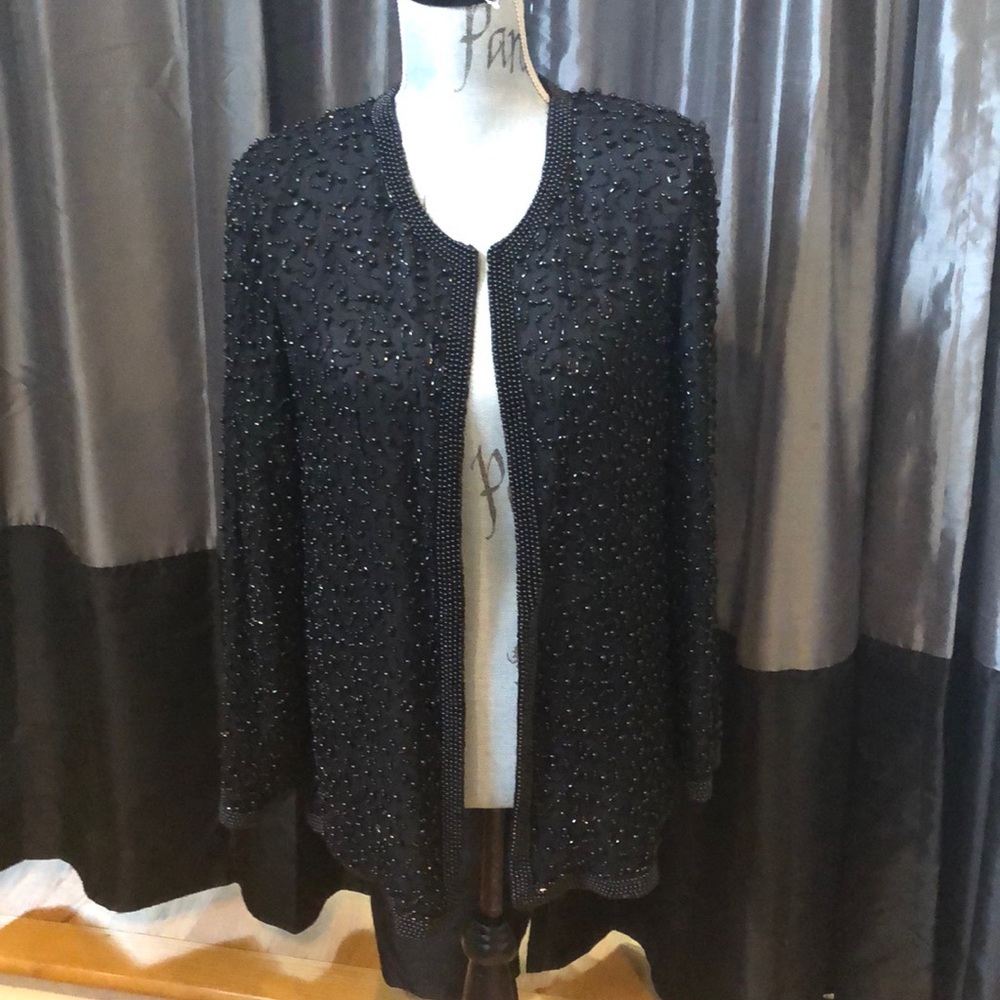 Silk beaded dressy jacket   Perfect condition